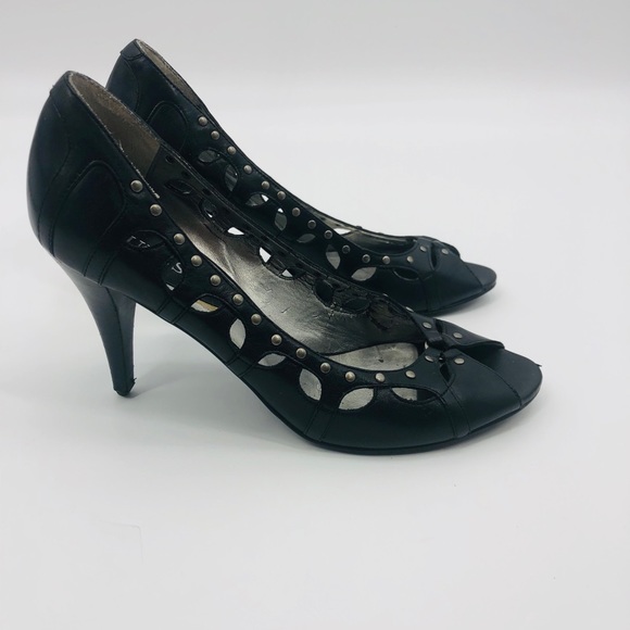✨Guess Afraid Peep Toe Cutout Embellished Heels - Picture 5 of 11